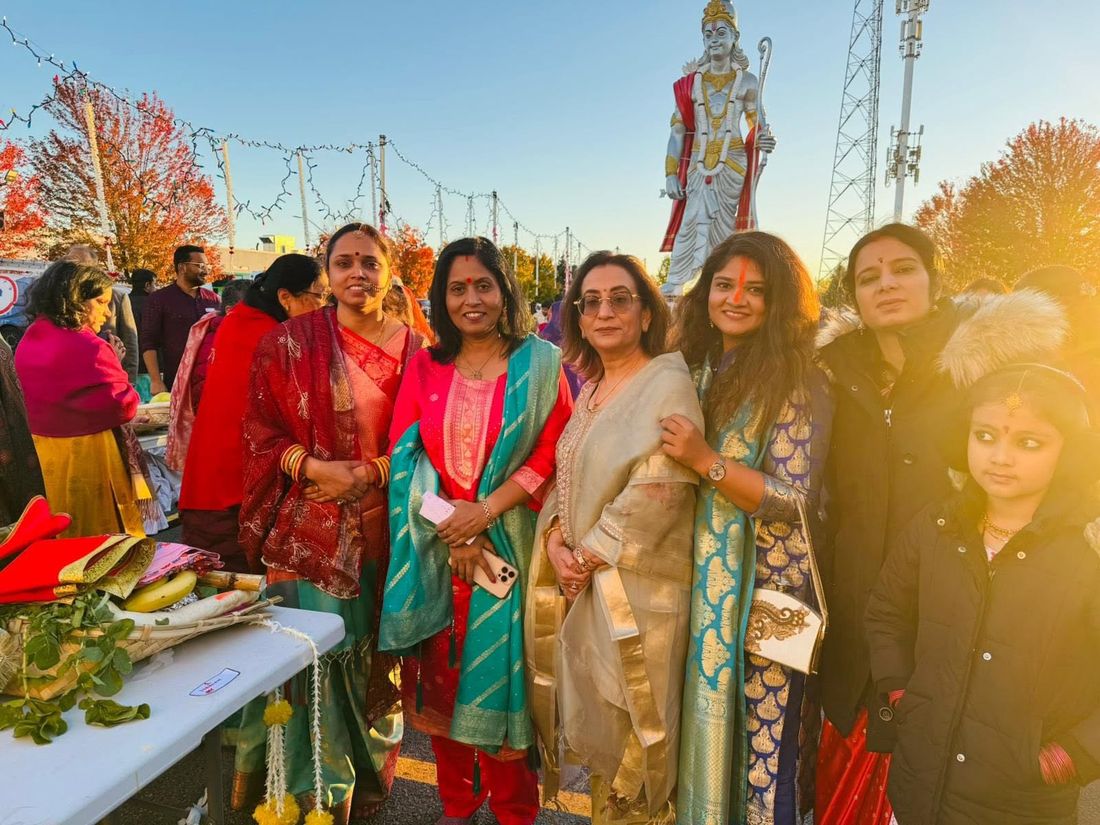 The BAJCCA family at Chhath Puja, Mississauga