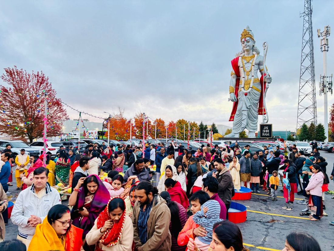 The BAJCCA family at Chhath Puja, Mississauga