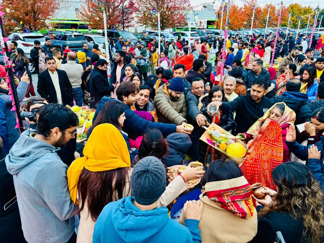 The BAJCCA family at Chhath Puja, Mississauga