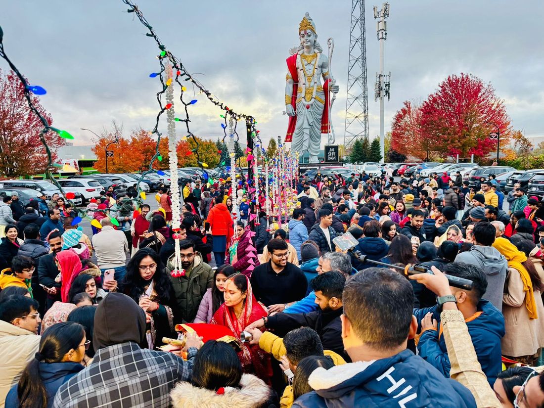 The BAJCCA family at Chhath Puja, Mississauga